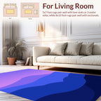 Layered Mountain Gradient Abstract Rug