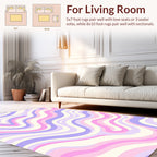 Retro Swirls Pastel Pattern Rug