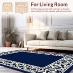 Intricate Floral Border Design Rug