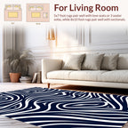 Bold Abstract Swirl Pattern Rug