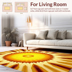 Radiant Sunburst Geometric Pattern Rug