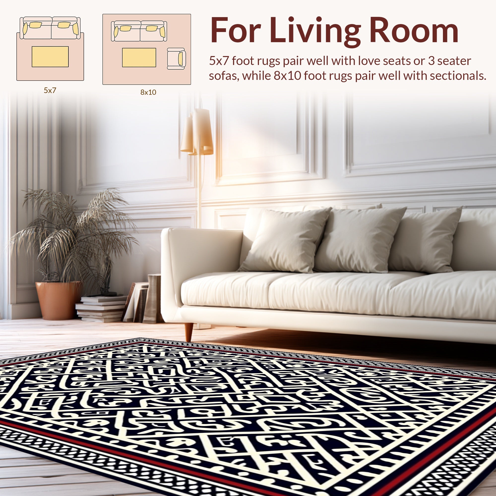 Bold Intricate Geometric Design Rug
