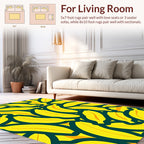 Bright Yellow Banana Pattern Rug