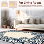 Classic Scrollwork Floral Frame Rug