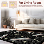 Space Ships and Stars Pattern Rug