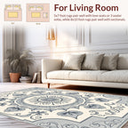Intricate Floral Mandala Inspired Design Rug