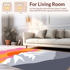 Peaks at Sunset with Pink Clouds Rug
