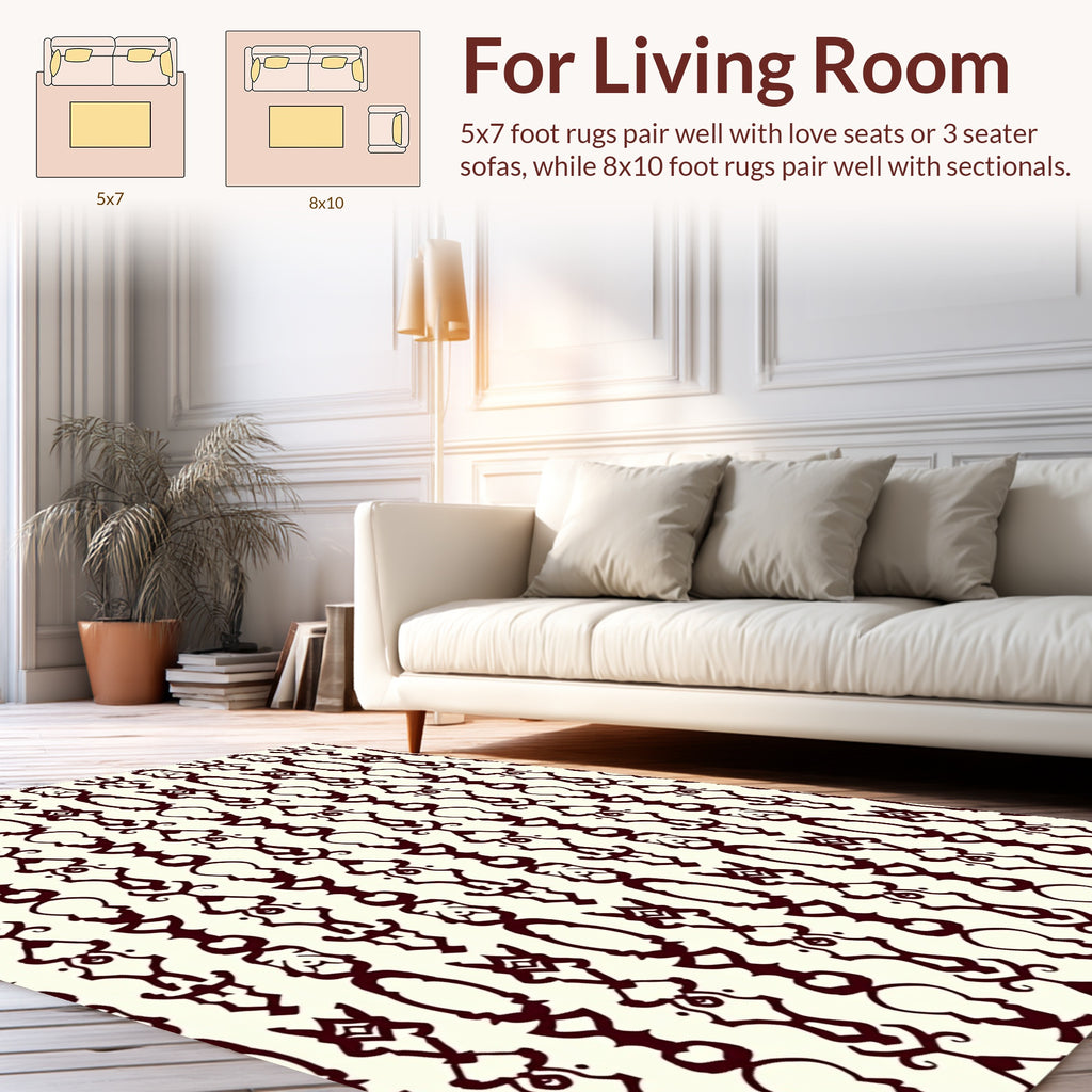Tribal Abstract Vertical Stripe Design Rug