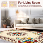 Ornate Floral Scrollwork Design Rug