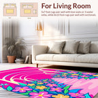 Vibrant Floral Garden Archway Rug