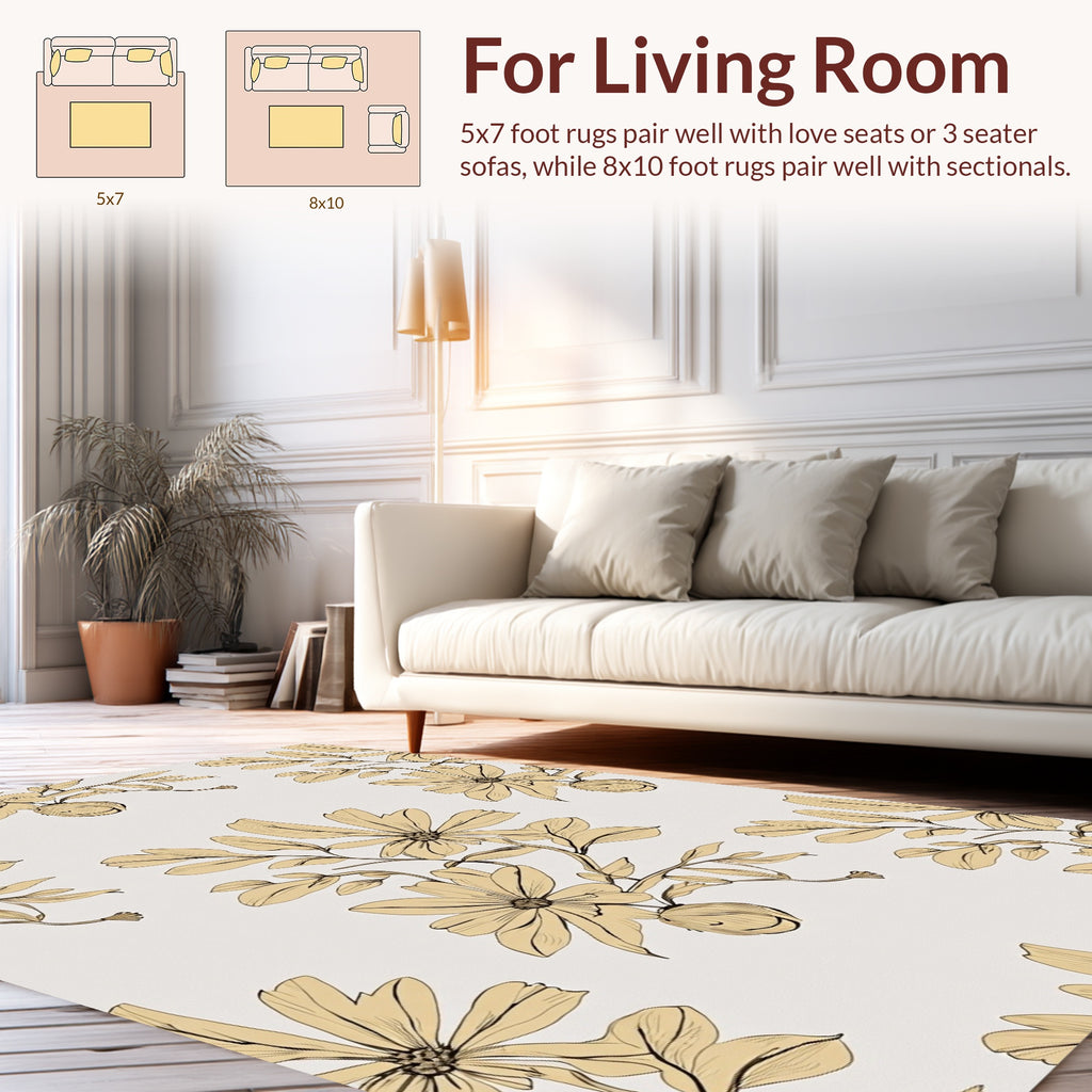 Vintage Floral Vine Pattern Rug