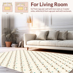 Diagonal Line People Tree Pattern Rug