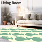 Whale Patterned Repeating Design Rug