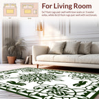 Intricate Floral Mandala With Decorative Border Rug