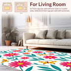 Bold Floral And Butterfly Pattern Rug