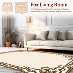 Traditional Floral Scrollwork Border Design Rug