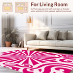 Radiant Swirls Pink Pattern Rug