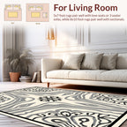 Abstract Floral Symmetry Pattern Design Rug