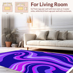 Vivid Purple Swirl Pattern Rug