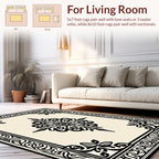 Classic Floral Medallion Border Design Rug