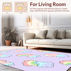 Pastel Rainbow Cloud Pattern Rug