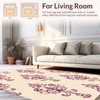 Damask Floral Pattern Design Rug