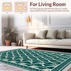Geometric Chain Link Diamond Pattern Rug
