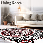Monochromatic Ornamental Medallion Rug