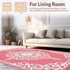 Ornate Sunburst Scrollwork Design Rug