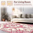 Pink Floral Tones Mandala Inspired Design Rug