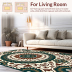 Intricate Floral Mandala Pattern Rug