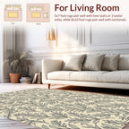 Botanical Outline Foliage Pattern Rug