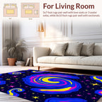 Vibrant Swirl Galactic Pattern Rug