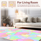 Pastel Cloud Shapes With Swirls Rug