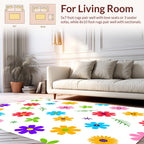 Bright Floral Pattern Design Rug