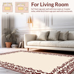 Elegant Floral Border Design Rug