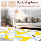 Yellow Fruit Pattern Print Rug