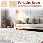 Abstract Swirling Contour Line Pattern Rug