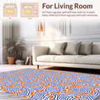 Bold Abstract Organic Line Pattern Rug