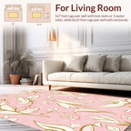 Botanical Floral Gold Outline Rug