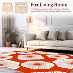Mid Century Sunburst Pattern Rug