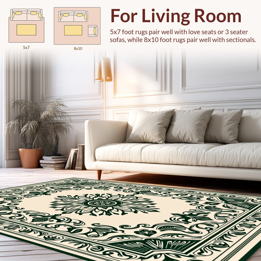 Classic Floral Medallion Design Rug