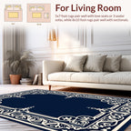 Intricate Floral Border Cream Design Rug