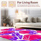 Bold Floral Leaves Pattern Rug