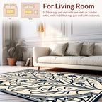 Ornate Floral Vine Pattern Rug