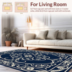 Classic Floral Vine Border Design Rug
