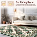 Ornate Floral Damask Pattern Rug