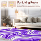 Purple Swirl Fluid Abstract Rug