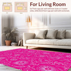 Orchid Fuchsia Floral Outline Rug