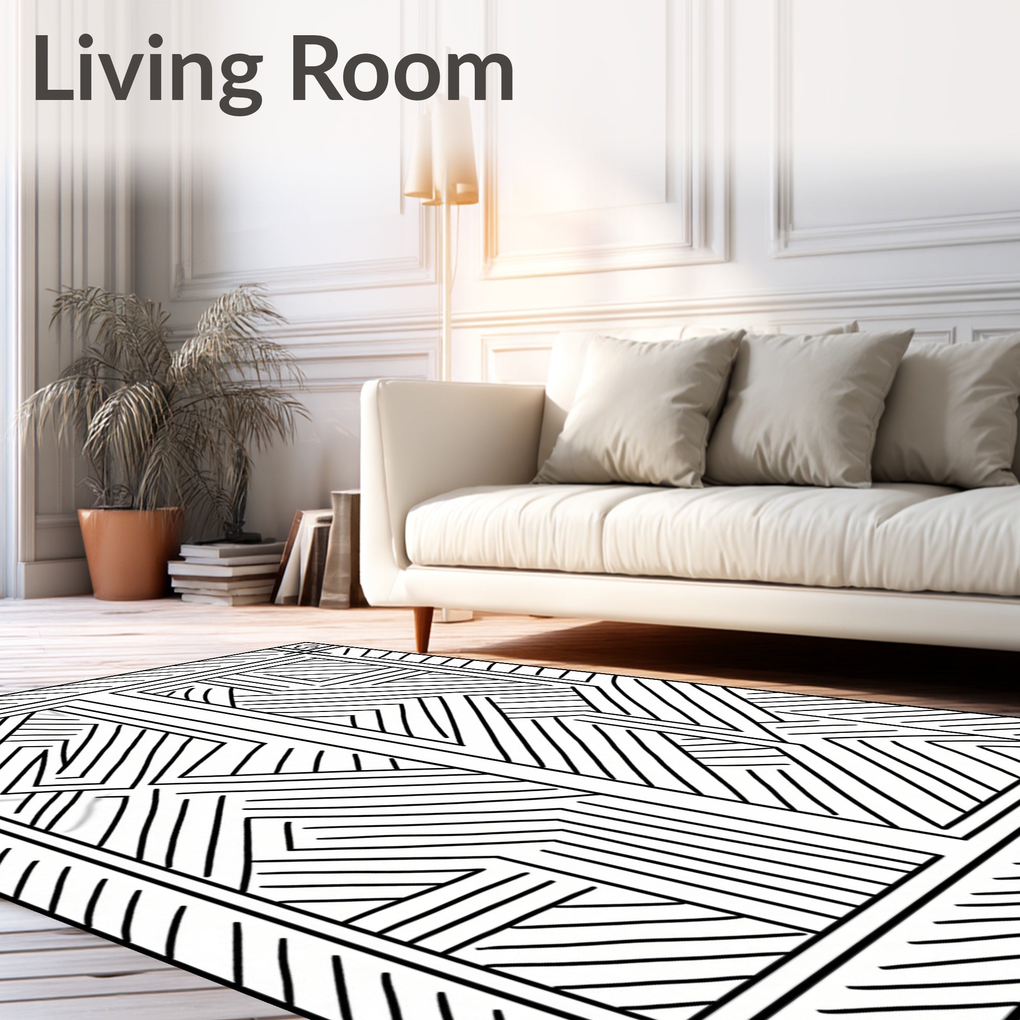 Abstract Geometric Linear Design Rug